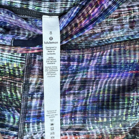 Lululemon Wunder Under Train Leggings Sz 8 Digital Oasis High Rise Everlux Pants - Picture 4 of 10